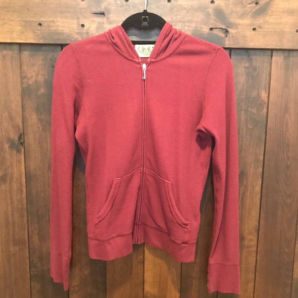 Juicy Couture Women’s Zip-Up Waffle Knit Hoodie